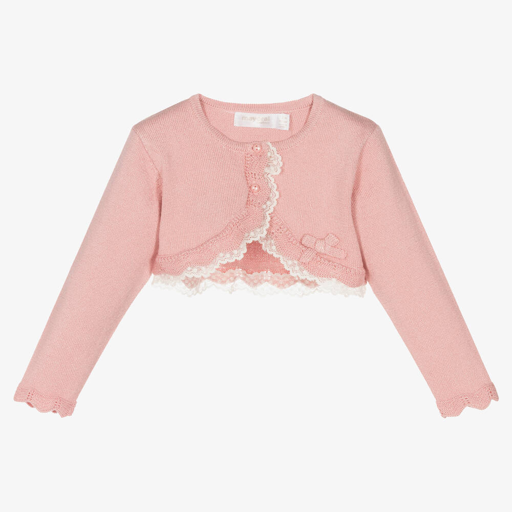 Mayoral Baby Girls Pink Bolero Cardigan Childrensalon Outlet