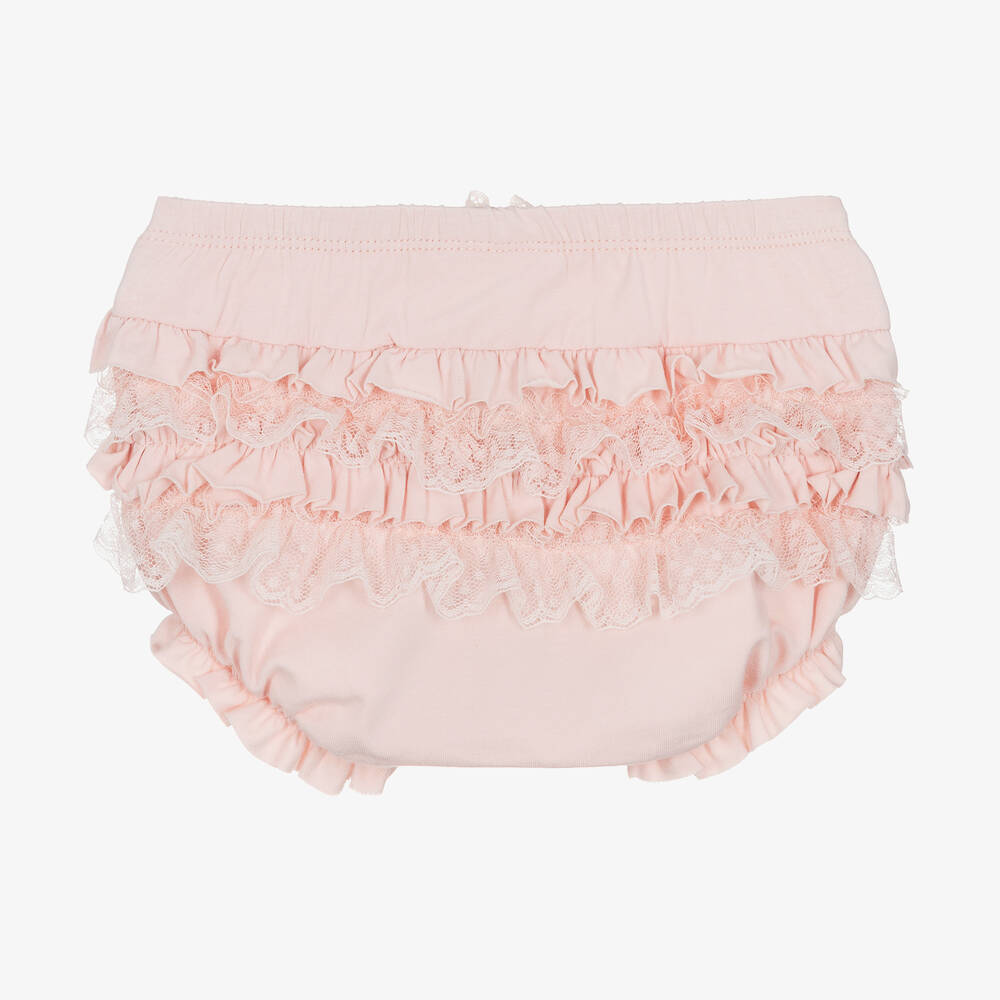 Mayoral Newborn-Baby Girls Pink Cotton Frilly Pants | Childrensalon Outlet