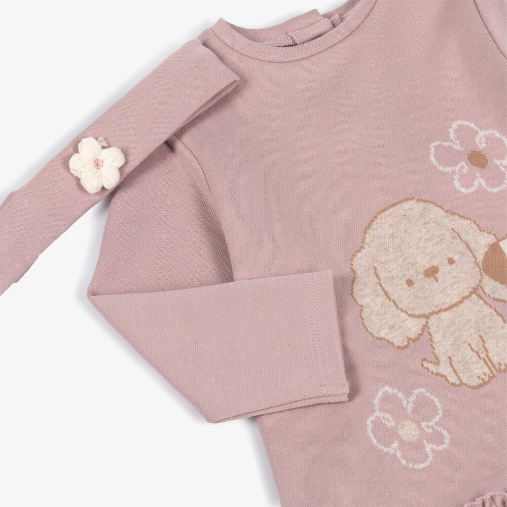 Mayoral Newborn-Baby Girls Pink Cotton Jersey Dress & Headband Set | Childrensalon Outlet