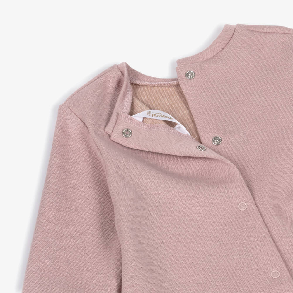 Mayoral Newborn-Baby Girls Pink Cotton Jersey Dress & Headband Set | Childrensalon Outlet