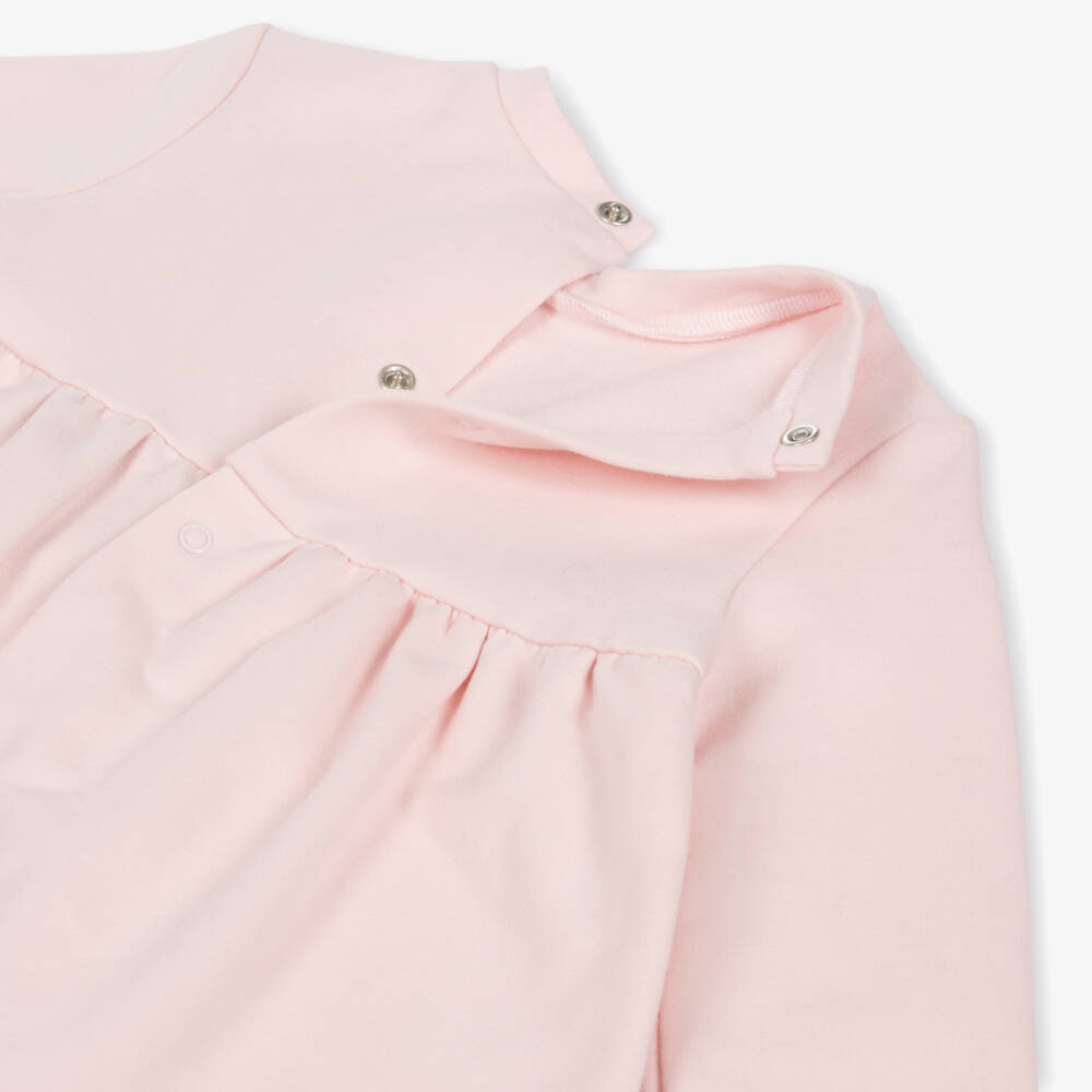 Mayoral Newborn-Baby Girls Pink Cotton Jersey Dress & Knitted Hairband Set | Childrensalon Outlet