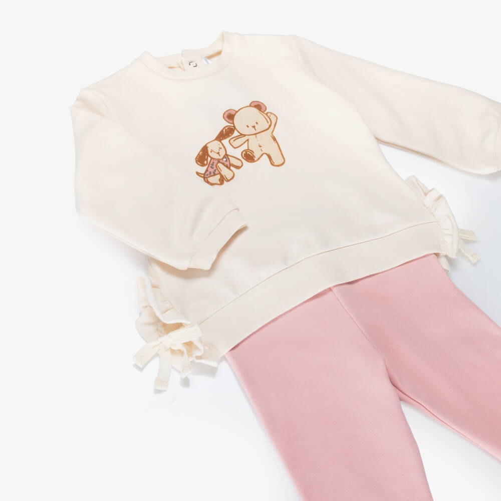 Mayoral Для новорожденных-Baby Girls Pink Cotton Jersey Leggings Sets (2 Pack) | Childrensalon Outlet