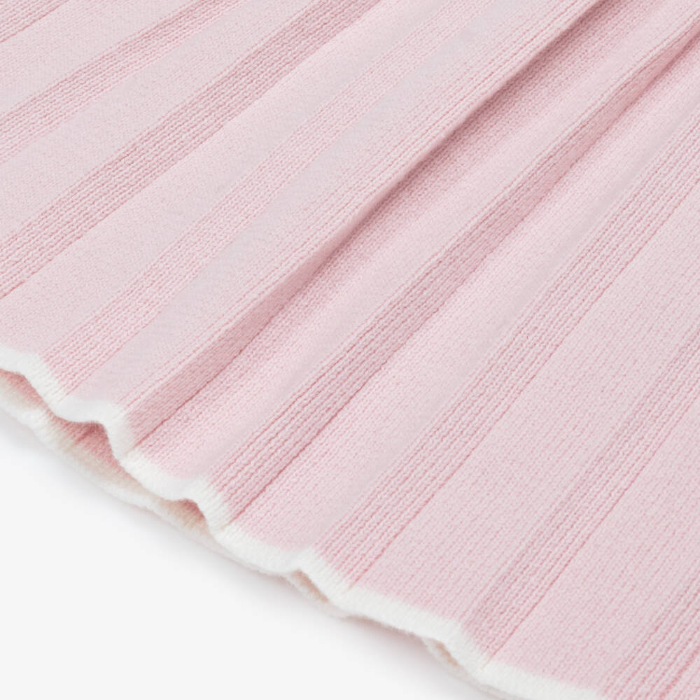 Mayoral Newborn-Baby Girls Pink Cotton Knit Pleated Dress | Childrensalon Outlet