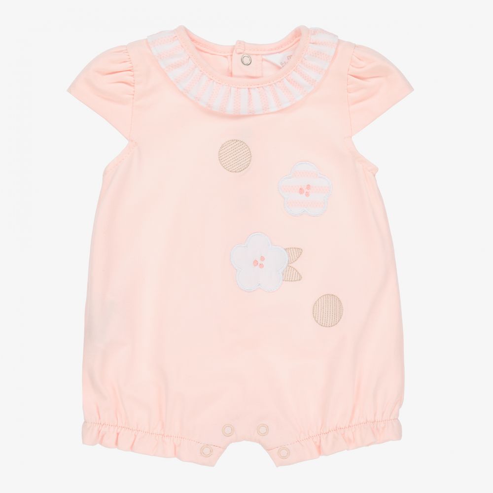 Mayoral Newborn - Розовый песочник с ромашками для малышек | Childrensalon