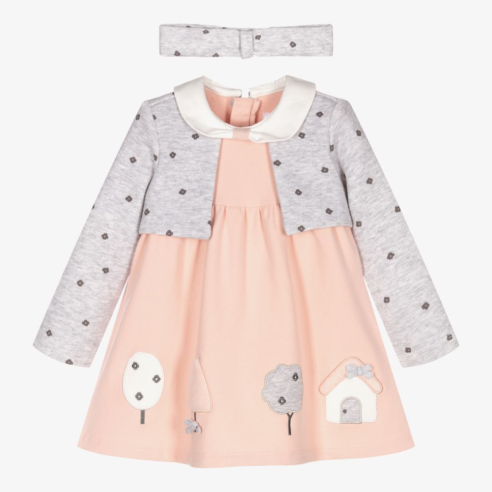 Mayoral Newborn - Ensemble robe rose Bébé fille | Childrensalon