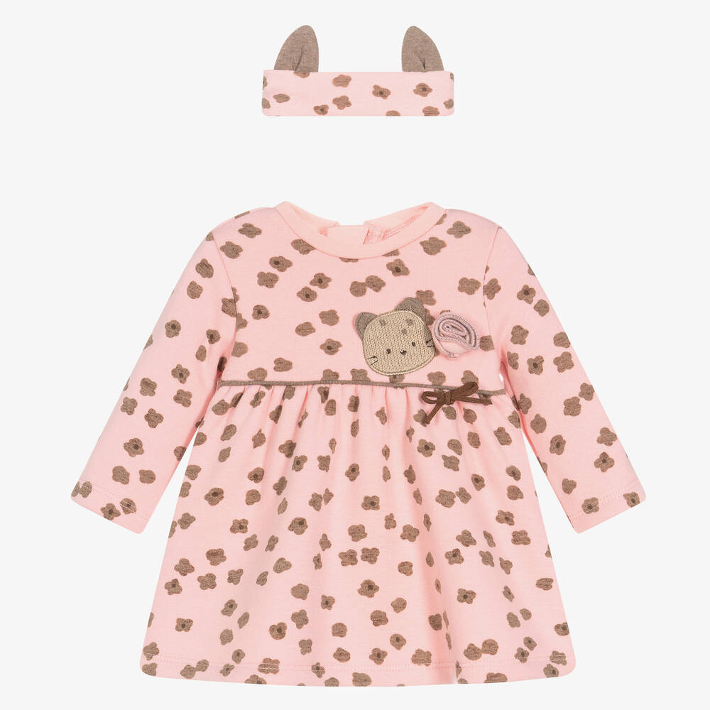 Mayoral Newborn - Ensemble robe rose bébé  | Childrensalon