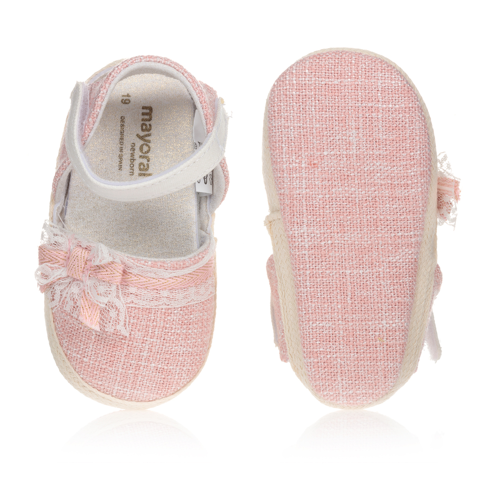 Mayoral Newborn-Baby Girls Pink Espadrilles  | Childrensalon Outlet