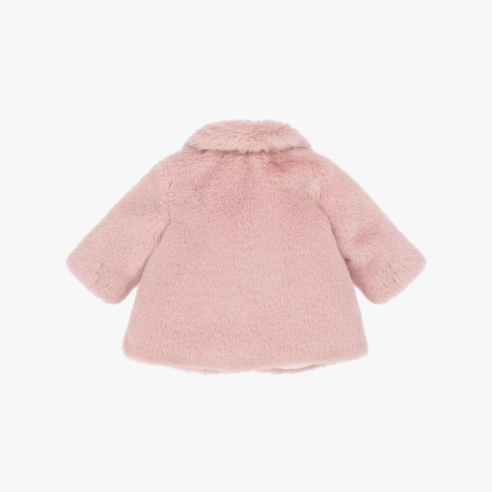 Mayoral Newborn-Baby Girls Pink Faux Fur Coat | Childrensalon Outlet