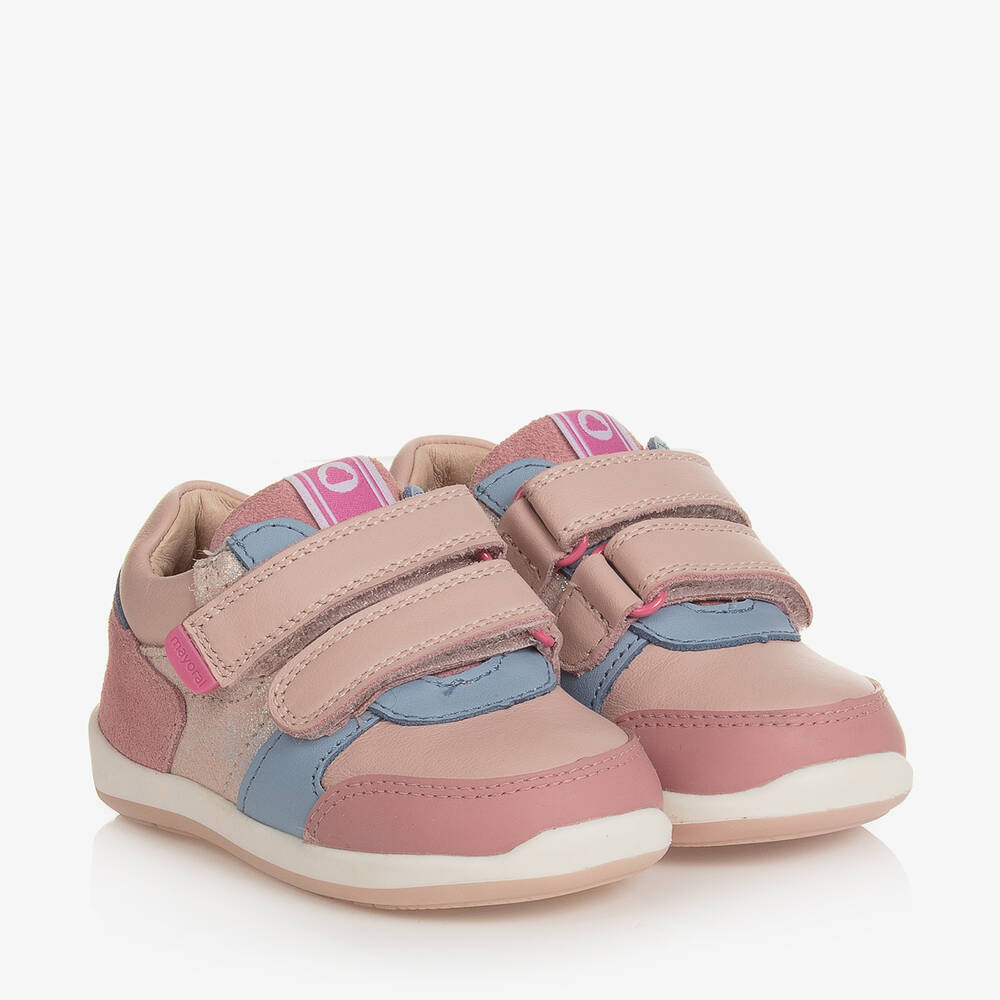 Mayoral - Baby Girls Pink First Walker Trainers | Childrensalon