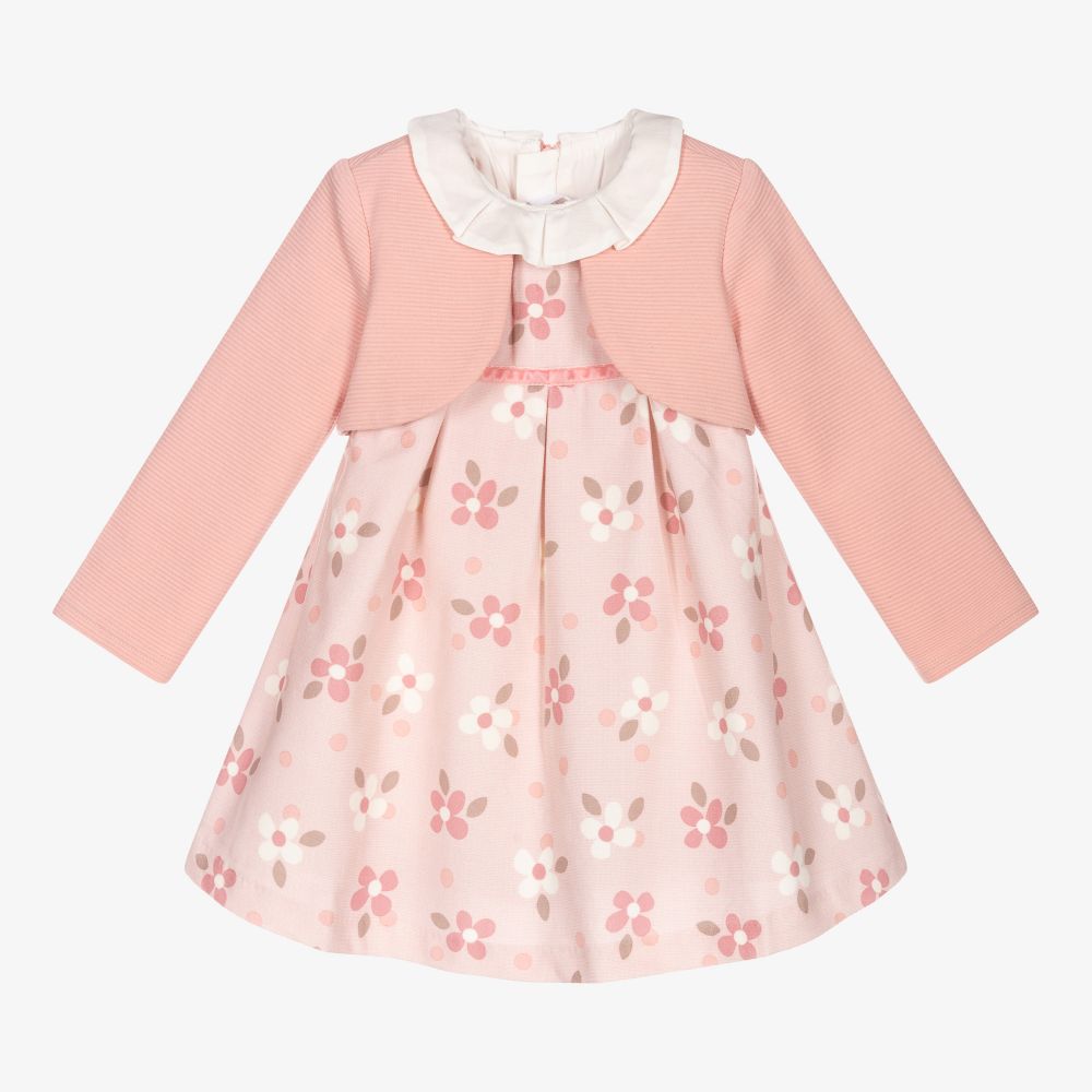 Mayoral Newborn - Розовое платье в цветочек для девочек | Childrensalon