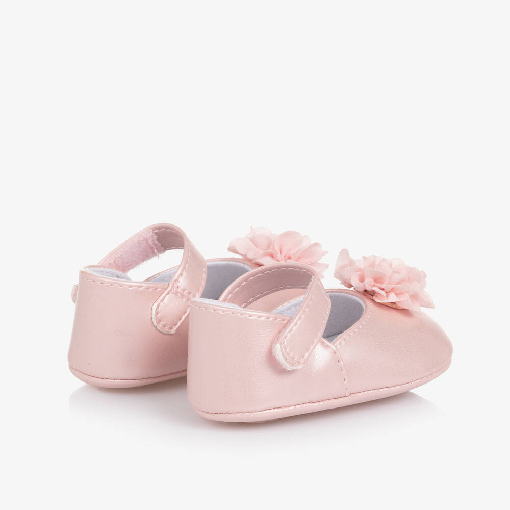 Mayoral Для новорожденных-Baby Girls Pink Flower Pre-Walker Shoes | Childrensalon Outlet