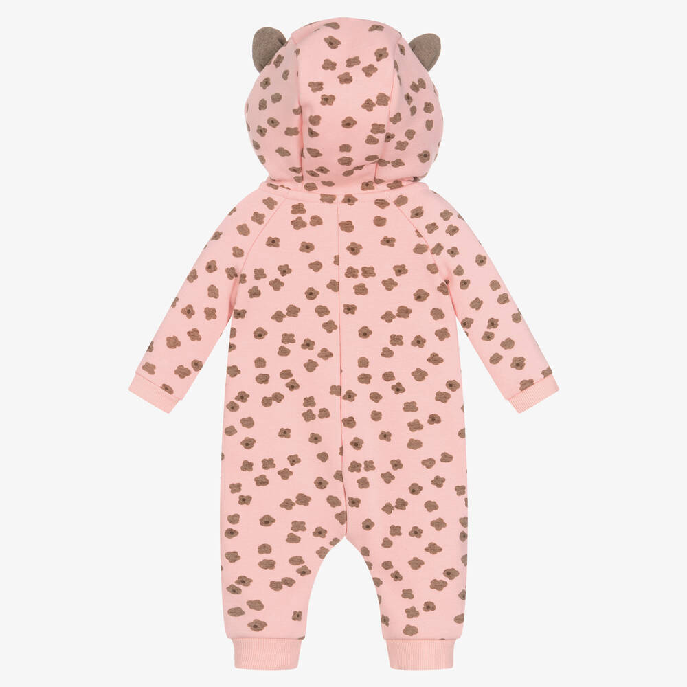 Mayoral Newborn-Baby Girls Pink Hooded Romper  | Childrensalon Outlet