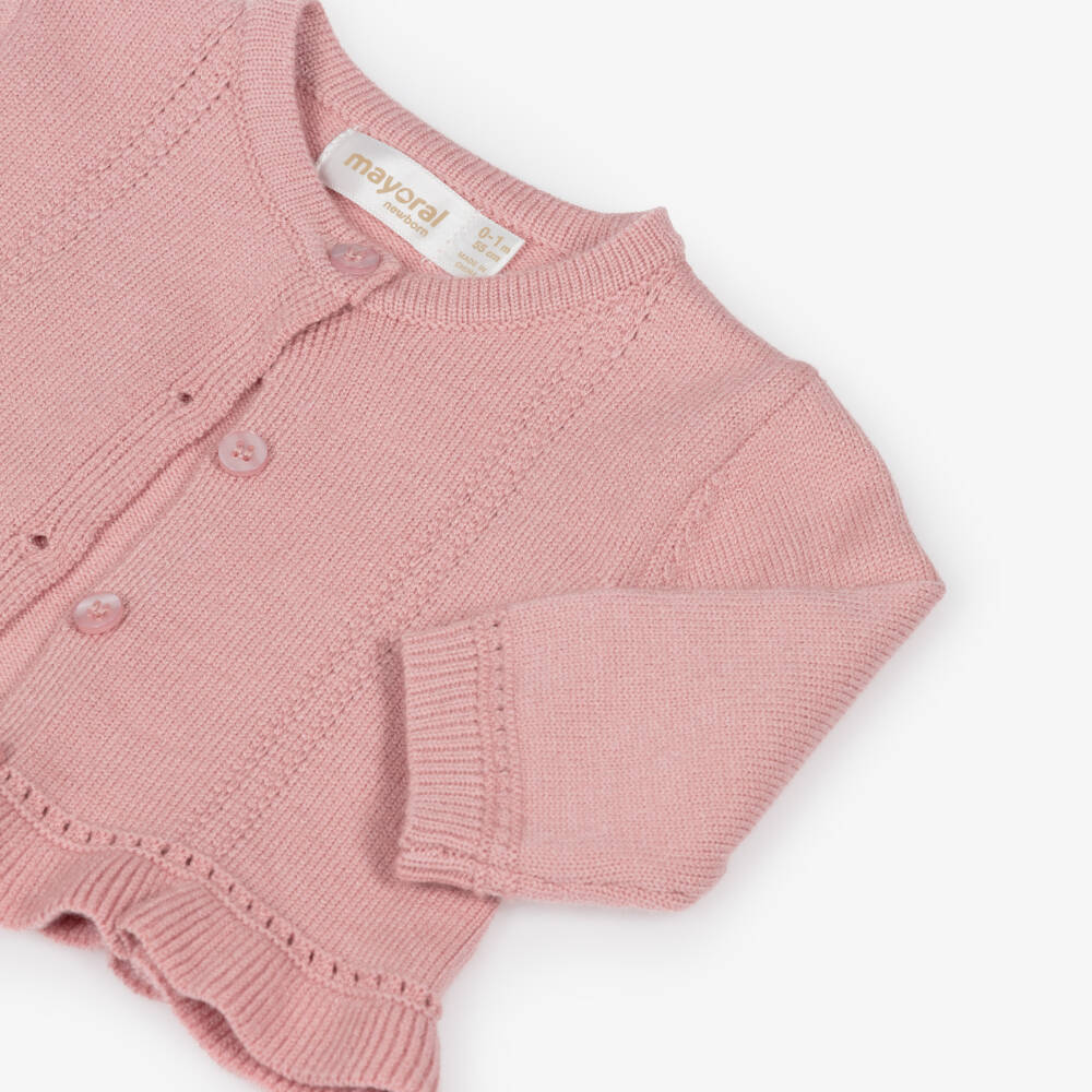 Mayoral Newborn-Baby Girls Pink Knit & Tulle Skirt Set | Childrensalon Outlet