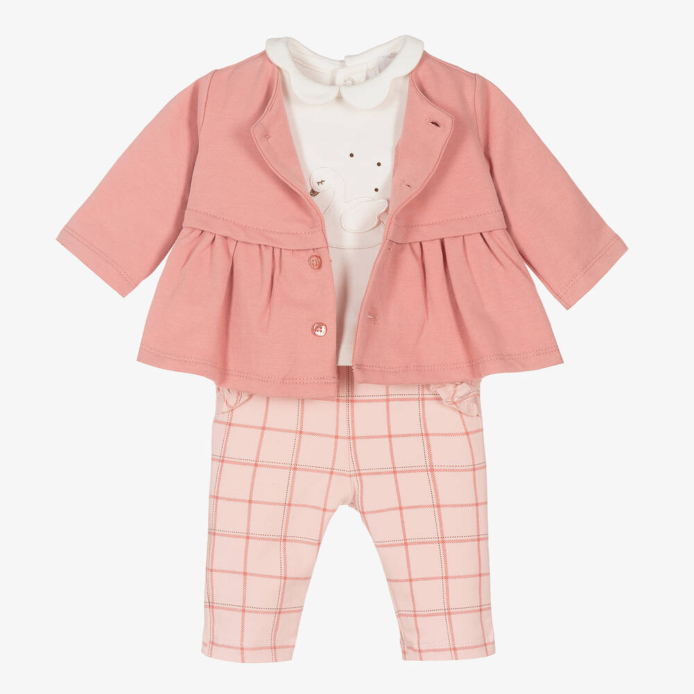 Mayoral Newborn - Baby Girls Pink Outfit Set | Childrensalon