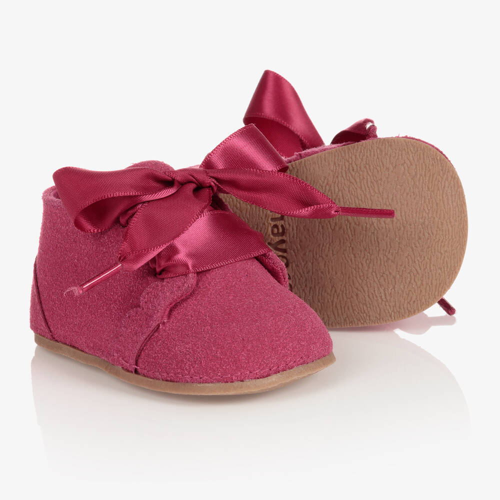 Mayoral Newborn - Baby Girls Pink Pre-Walker Boots | Childrensalon