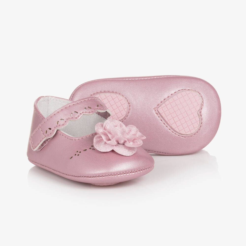 Mayoral-Baby Girls Pink Pre-Walker Shoes | Childrensalon Outlet