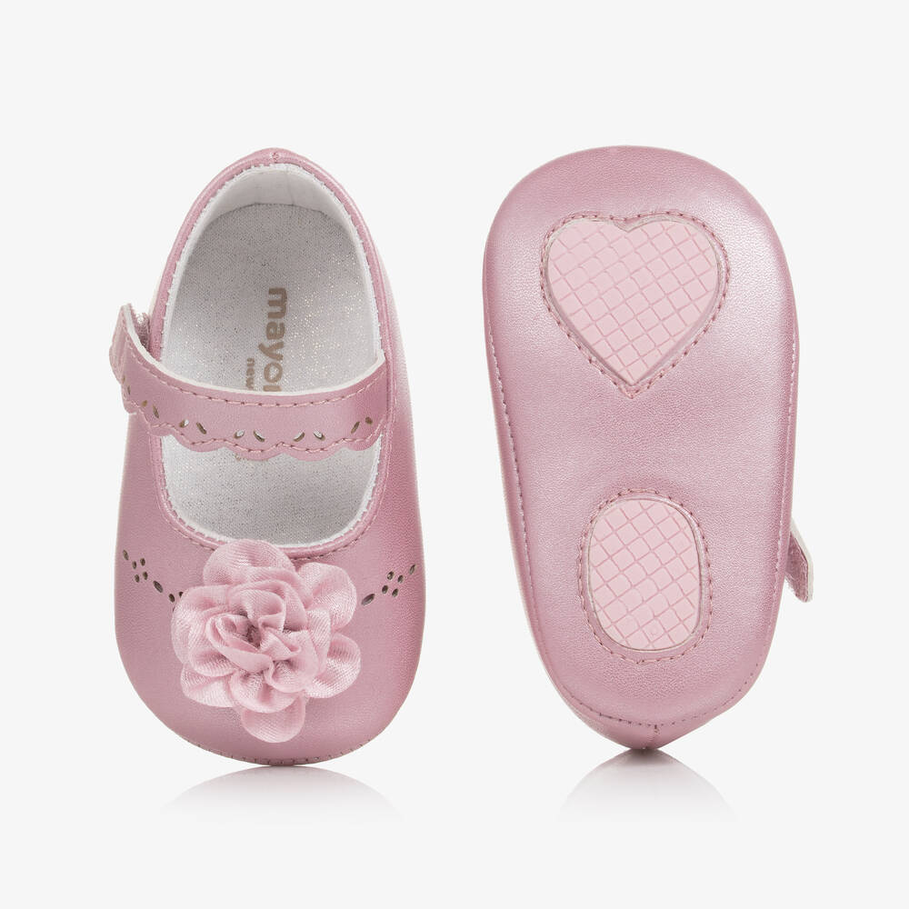 Mayoral-Baby Girls Pink Pre-Walker Shoes | Childrensalon Outlet
