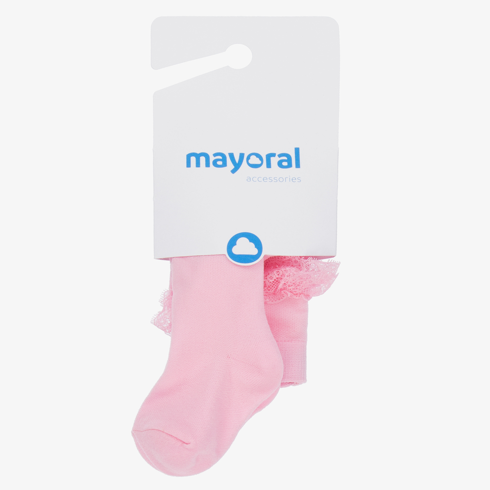 مايورال-كولون مزين بكشكش لون زهري للمولودات | Childrensalon Outlet