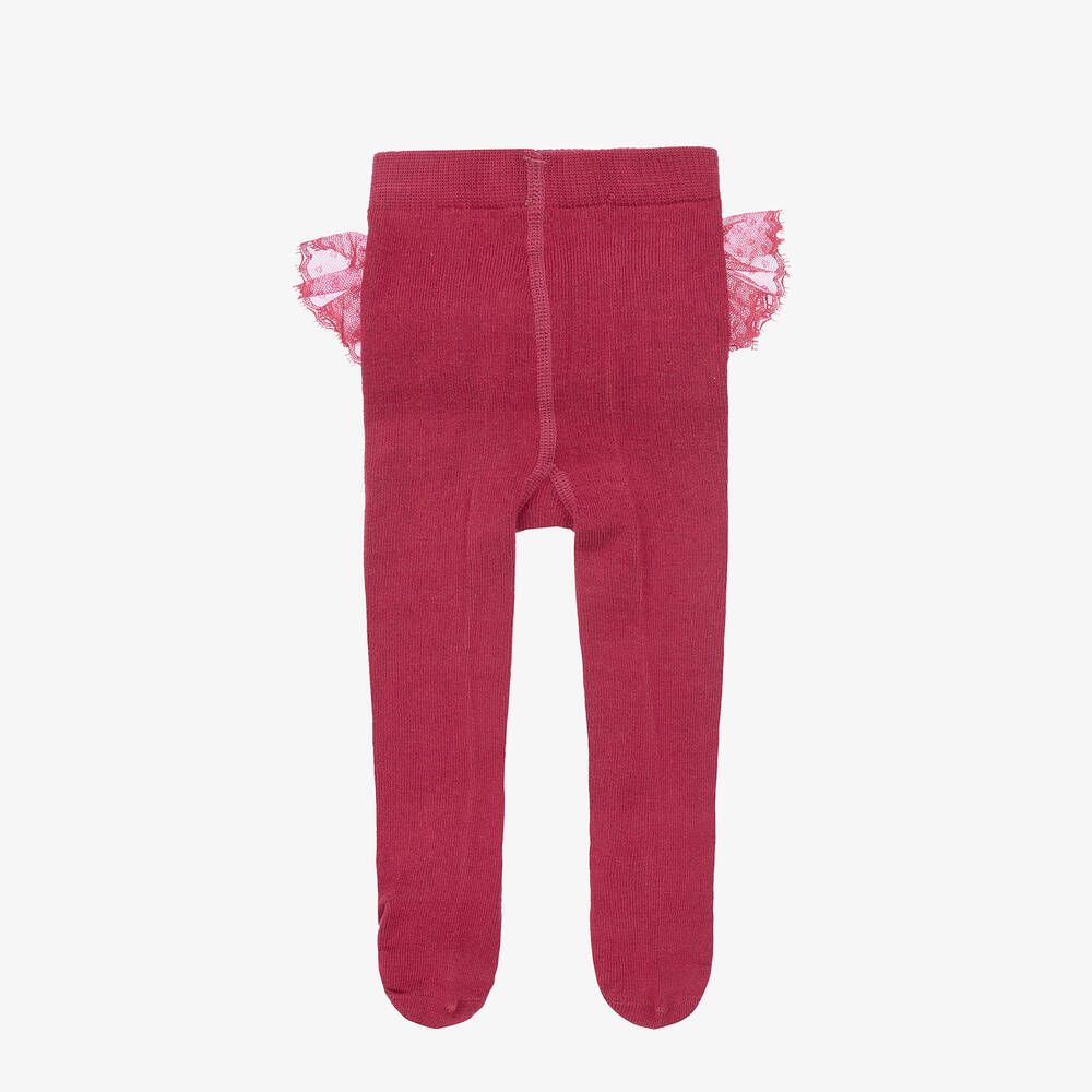Mayoral Newborn-Baby Girls Pink Ruffle Tights  | Childrensalon Outlet