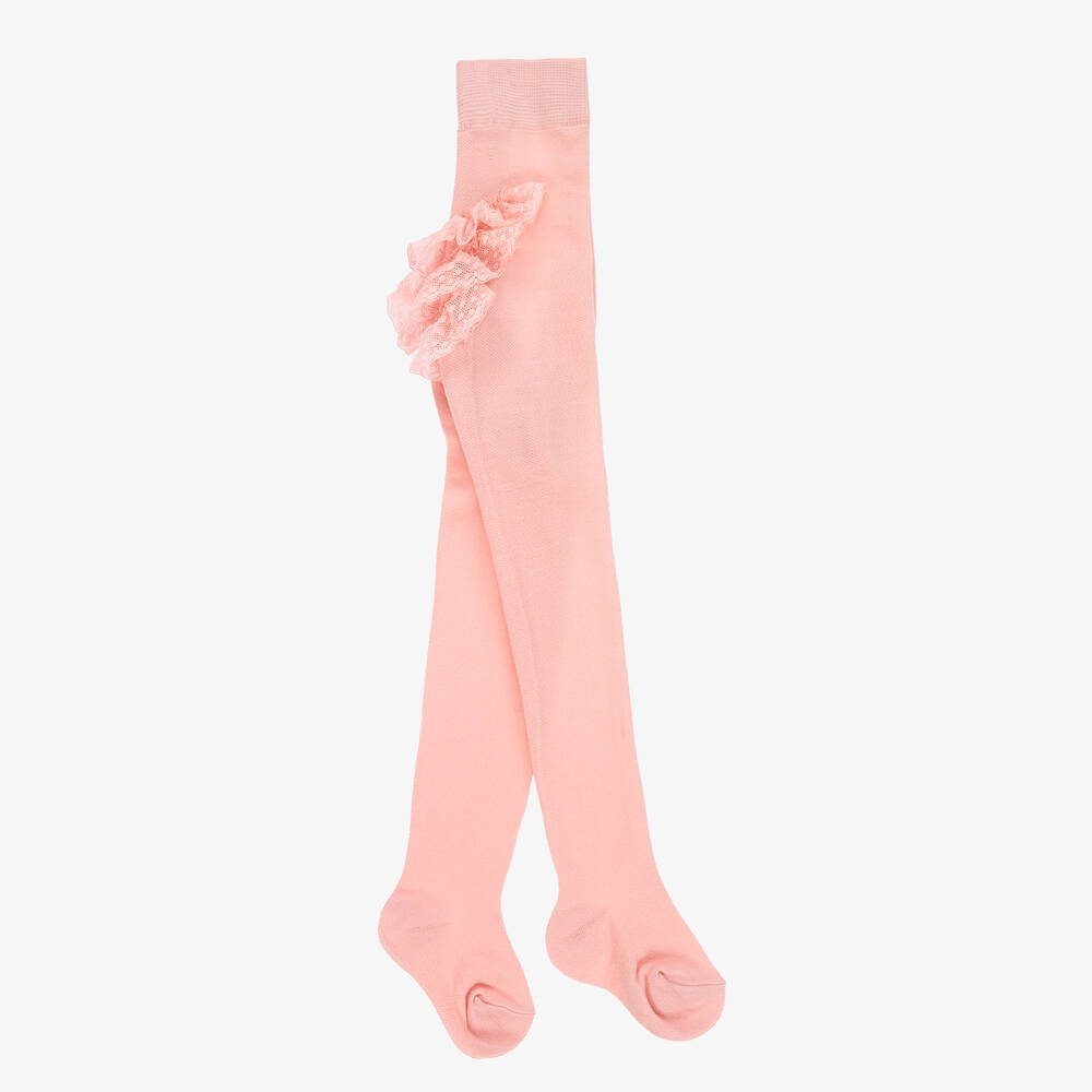Mayoral Baby Girls Pink Ruffle Tights Childrensalon Outlet