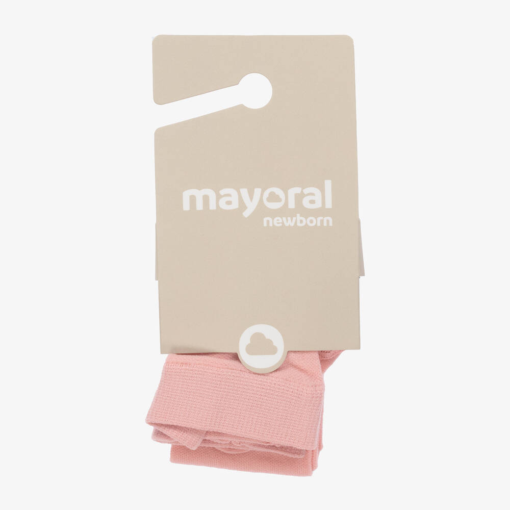 Mayoral-Baby Girls Pink Ruffle Tights | Childrensalon Outlet
