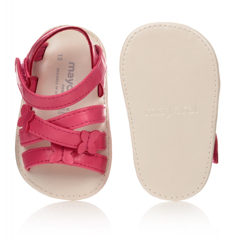 Mayoral Newborn Baby Girls Pink Sandals Childrensalon Outlet