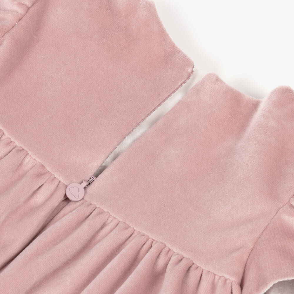 Mayoral Newborn-Baby Girls Pink Smocked Velvet Dress | Childrensalon Outlet