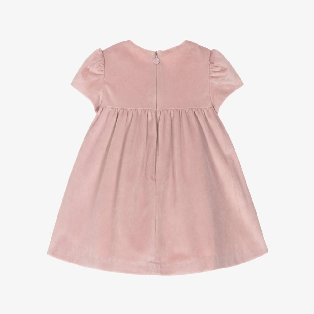 Mayoral Newborn-Baby Girls Pink Smocked Velvet Dress | Childrensalon Outlet