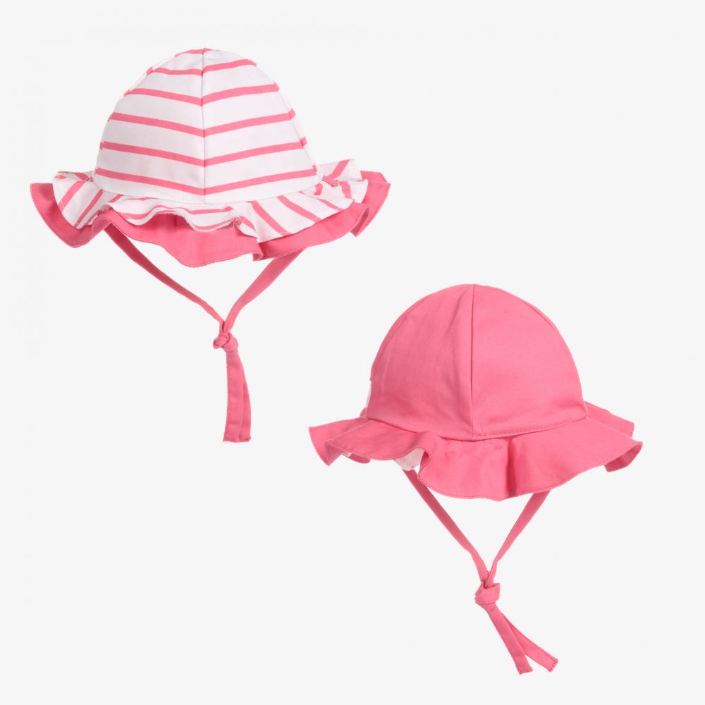 Mayoral Newborn-Baby Girls Pink Stripe Sun Hat | Childrensalon Outlet