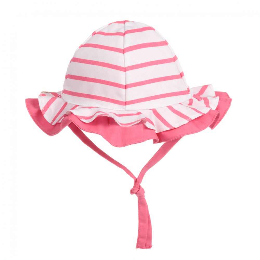 Mayoral Newborn-Baby Girls Pink Stripe Sun Hat | Childrensalon Outlet