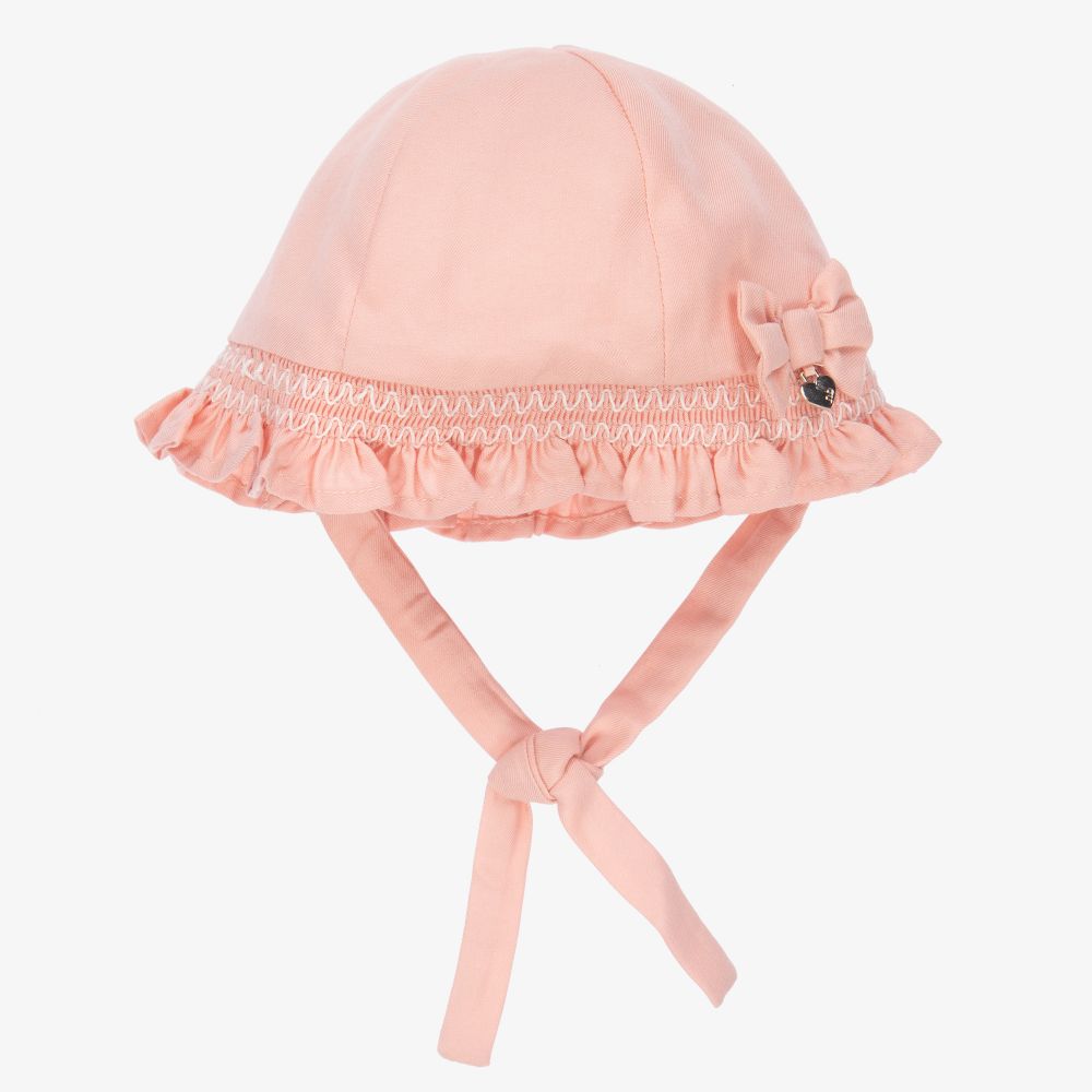 Mayoral Newborn - Baby Girls Pink Sun Hat | Childrensalon