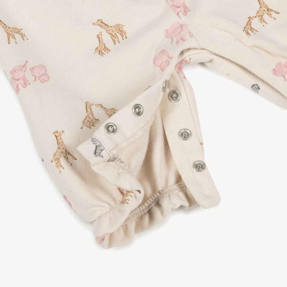Mayoral Newborn-Baby Girls Pink Top & Beige Dungaree Set | Childrensalon Outlet