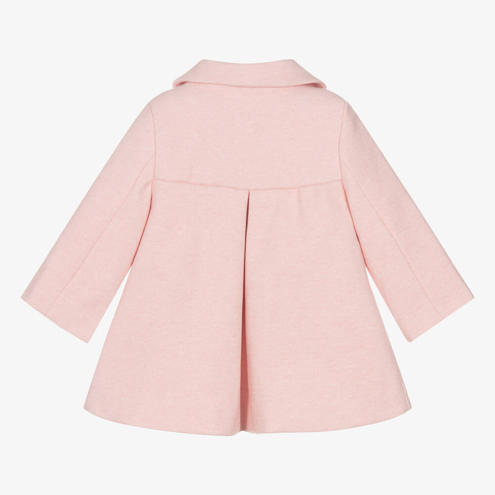 Mayoral-Розовое пальто-трапеция для малышек | Childrensalon Outlet