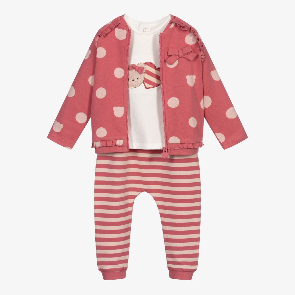 Mayoral Newborn - Baby Girls Pink Trouser Set | Childrensalon Outlet