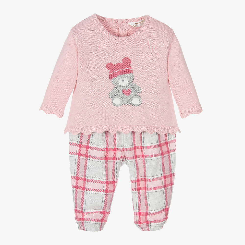 Mayoral Newborn - Розовый топ и штанишки для малышек | Childrensalon