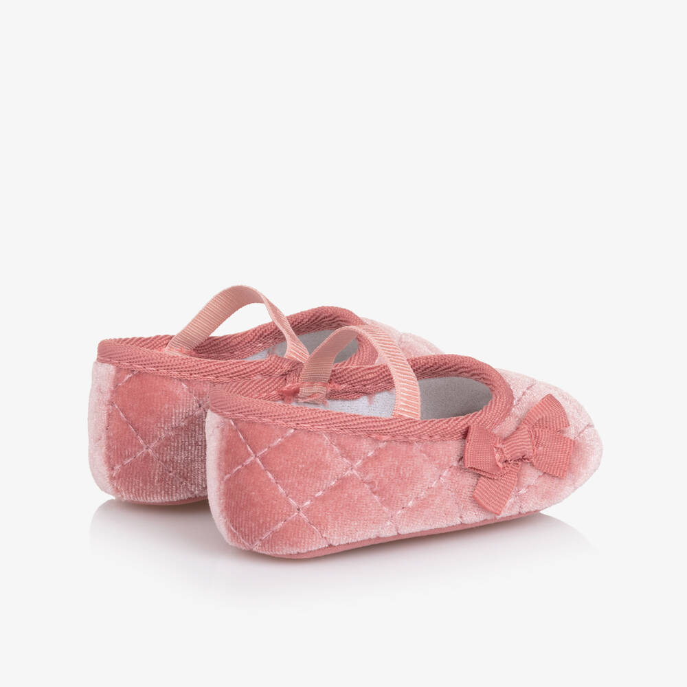 Mayoral Для новорожденных-Детские бархатные розовые туфли для девочек | Childrensalon Outlet