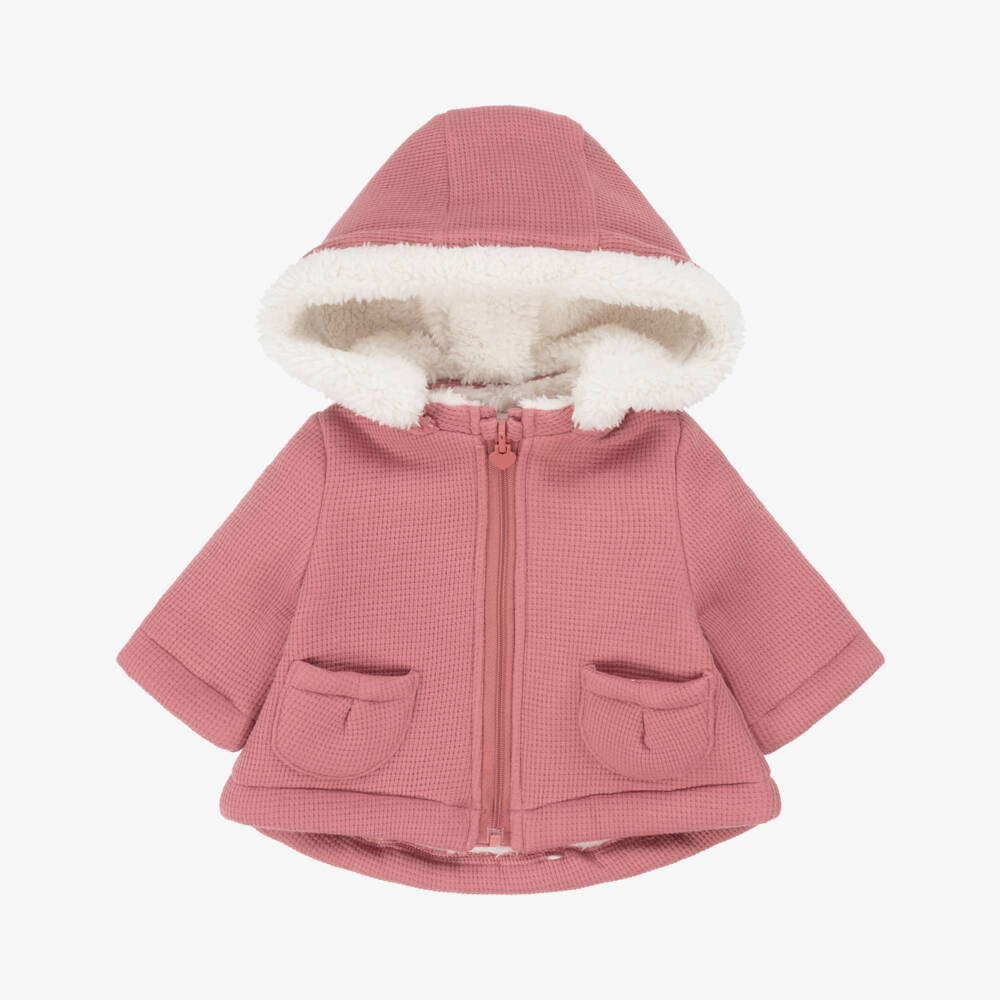 Mayoral Newborn-Baby Girls Pink Waffle Jersey Pram Coat | Childrensalon Outlet
