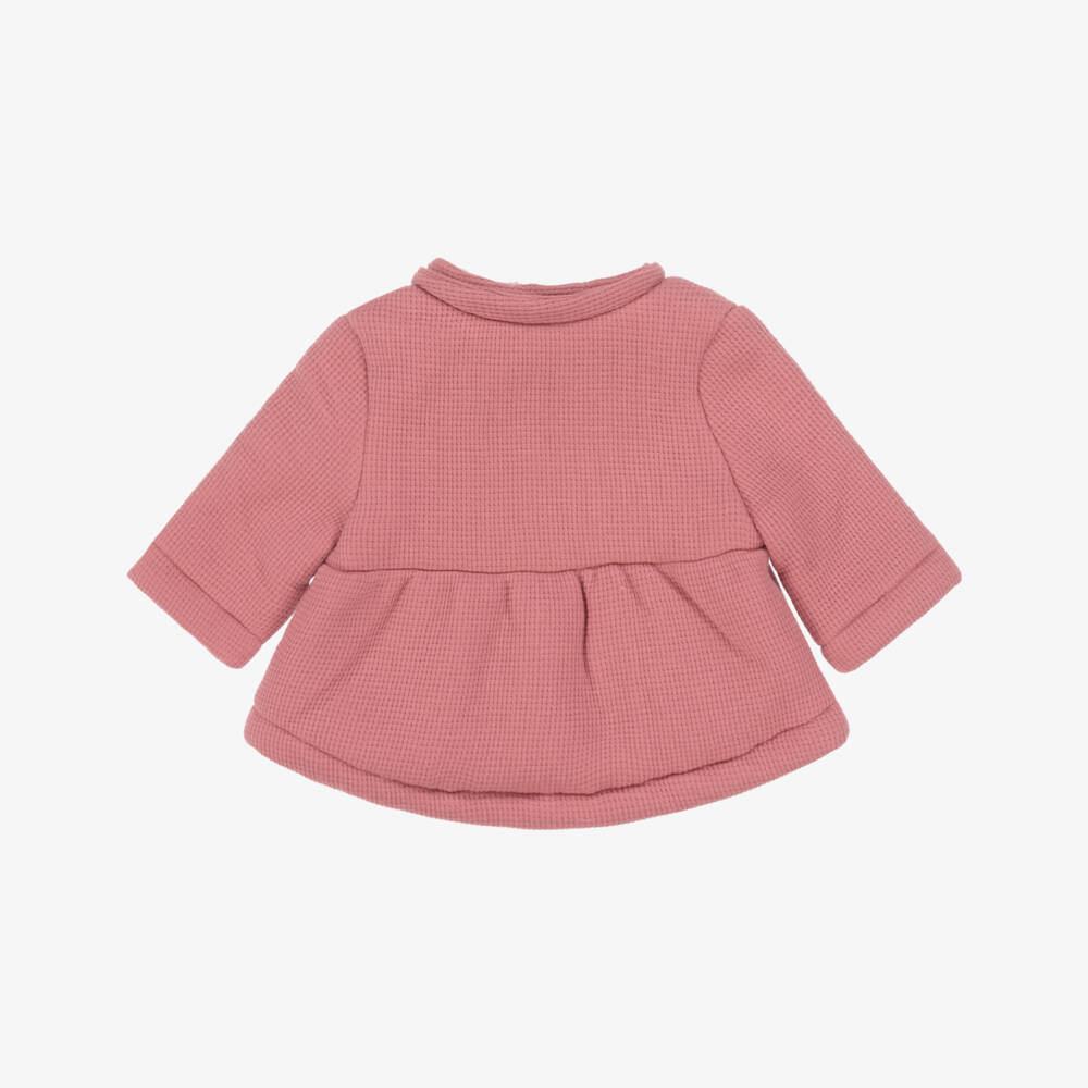 Mayoral Newborn-Baby Girls Pink Waffle Jersey Pram Coat | Childrensalon Outlet