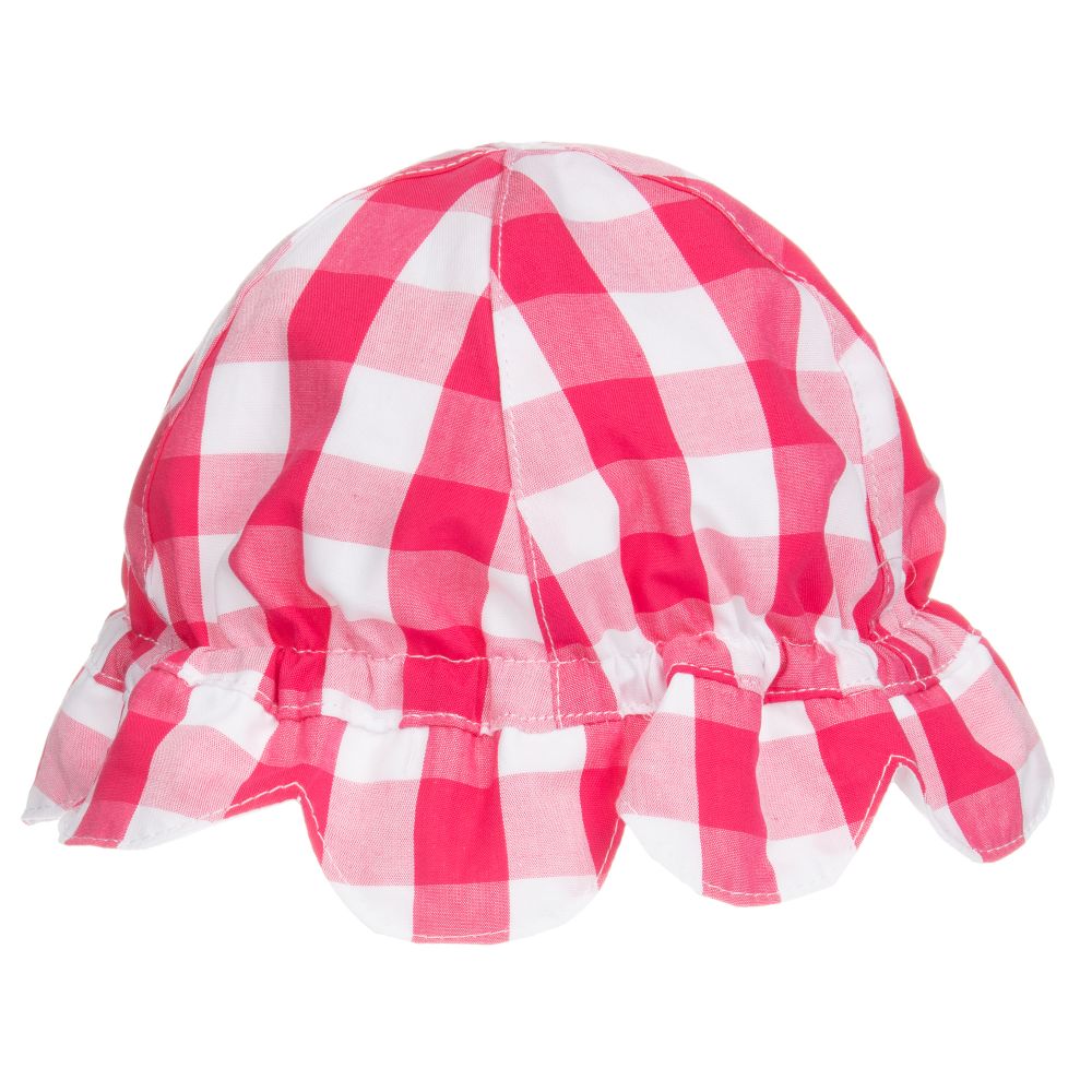 مايورال Newborn-قبعة قطن لون زهري و ابيض للمولودات | Childrensalon Outlet