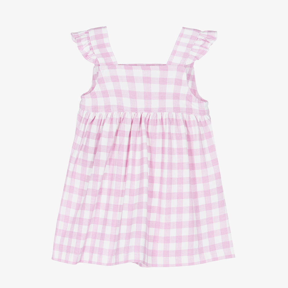 Girls purple gingham dress sales