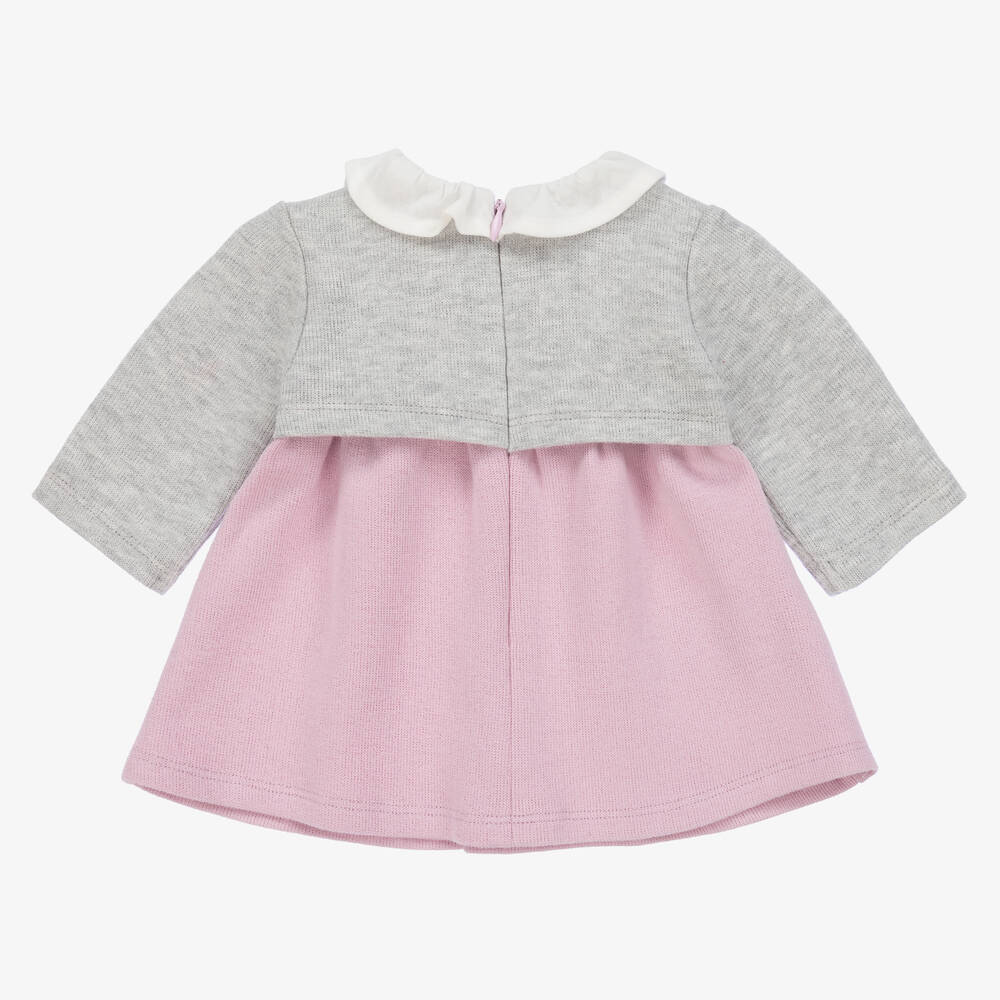 مايورال-فستان قطن لون بنفسجي ورمادي للمولودات | Childrensalon Outlet