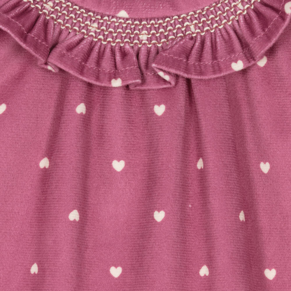 مايورال-فستان مخمل لون أرجواني للمولودات | Childrensalon Outlet