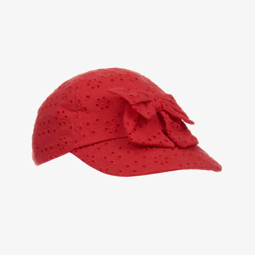 Mayoral-Baby Girls Red Cotton Cap | Childrensalon Outlet