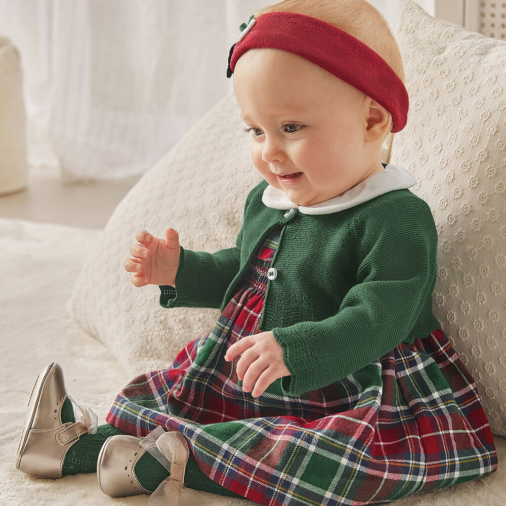 Mayoral-Baby Girls Red Cotton Dress | Childrensalon Outlet