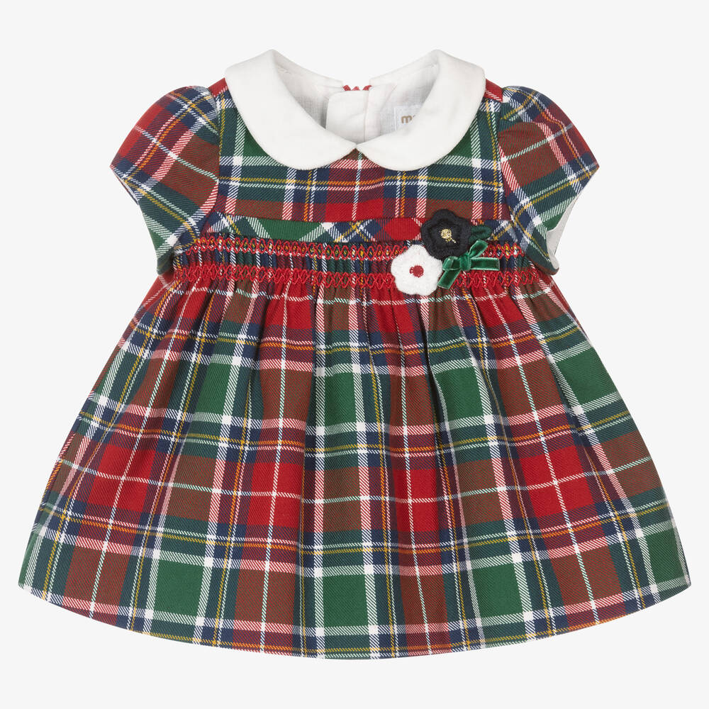 Mayoral - Baby Girls Red Cotton Dress | Childrensalon