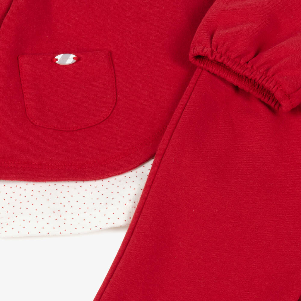 Mayoral Newborn-Baby Girls Red Cotton Jersey Leggings Set | Childrensalon Outlet