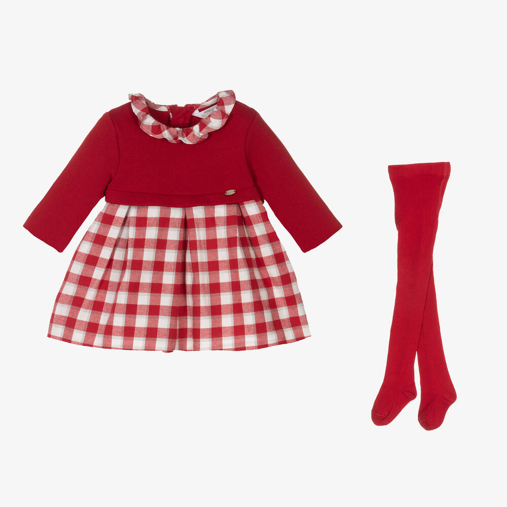 Mayoral Для новорожденных-Красное платье и колготки | Childrensalon Outlet