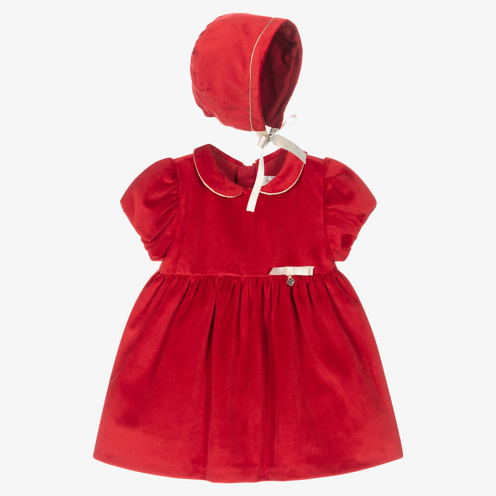Mayoral Newborn - Baby Girls Red Dress Set | Childrensalon