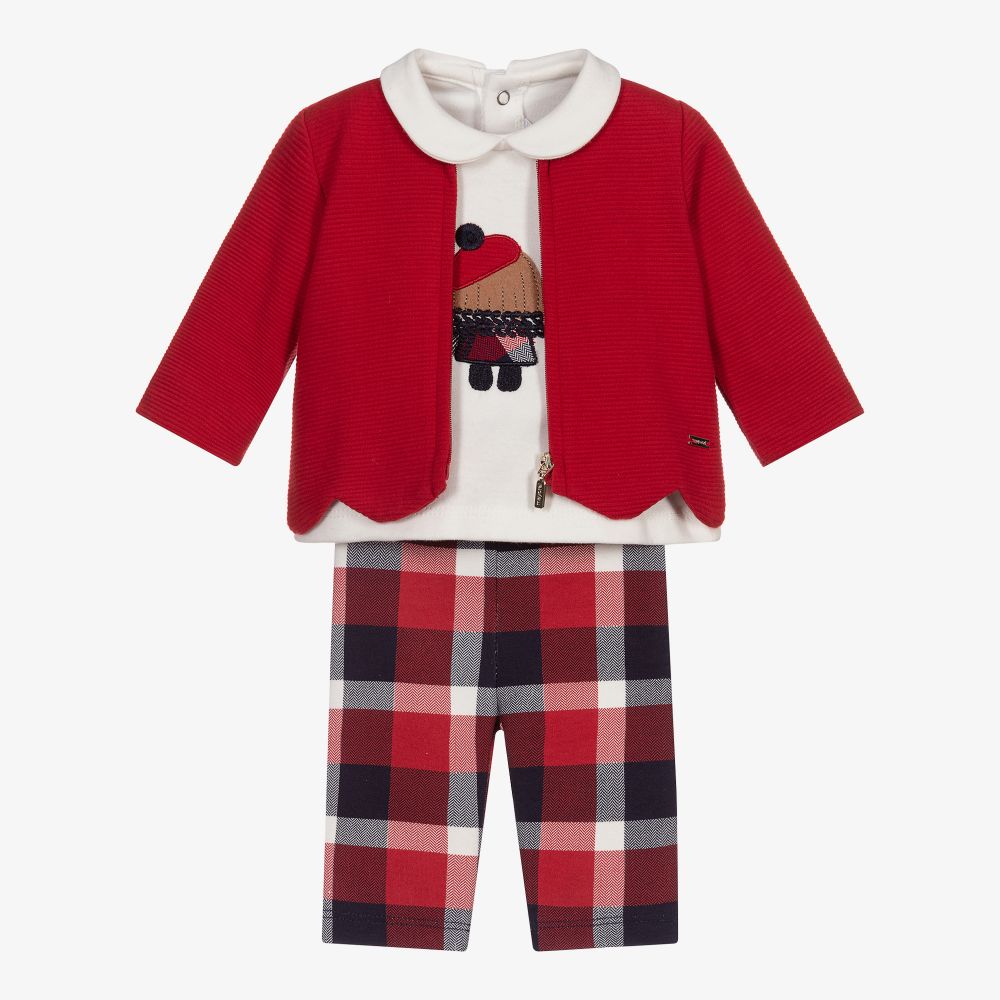 Mayoral Newborn Ensemble legging rouge Bebe fille Childrensalon Outlet