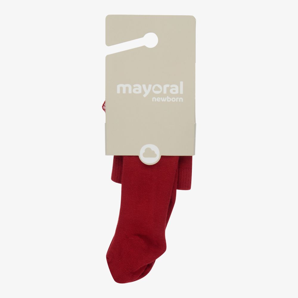 Mayoral Newborn-Baby Girls Red Ruffle Tights | Childrensalon Outlet